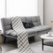 Convertible Memory Foam Futon Sofa Bed with Adjustable Armrest